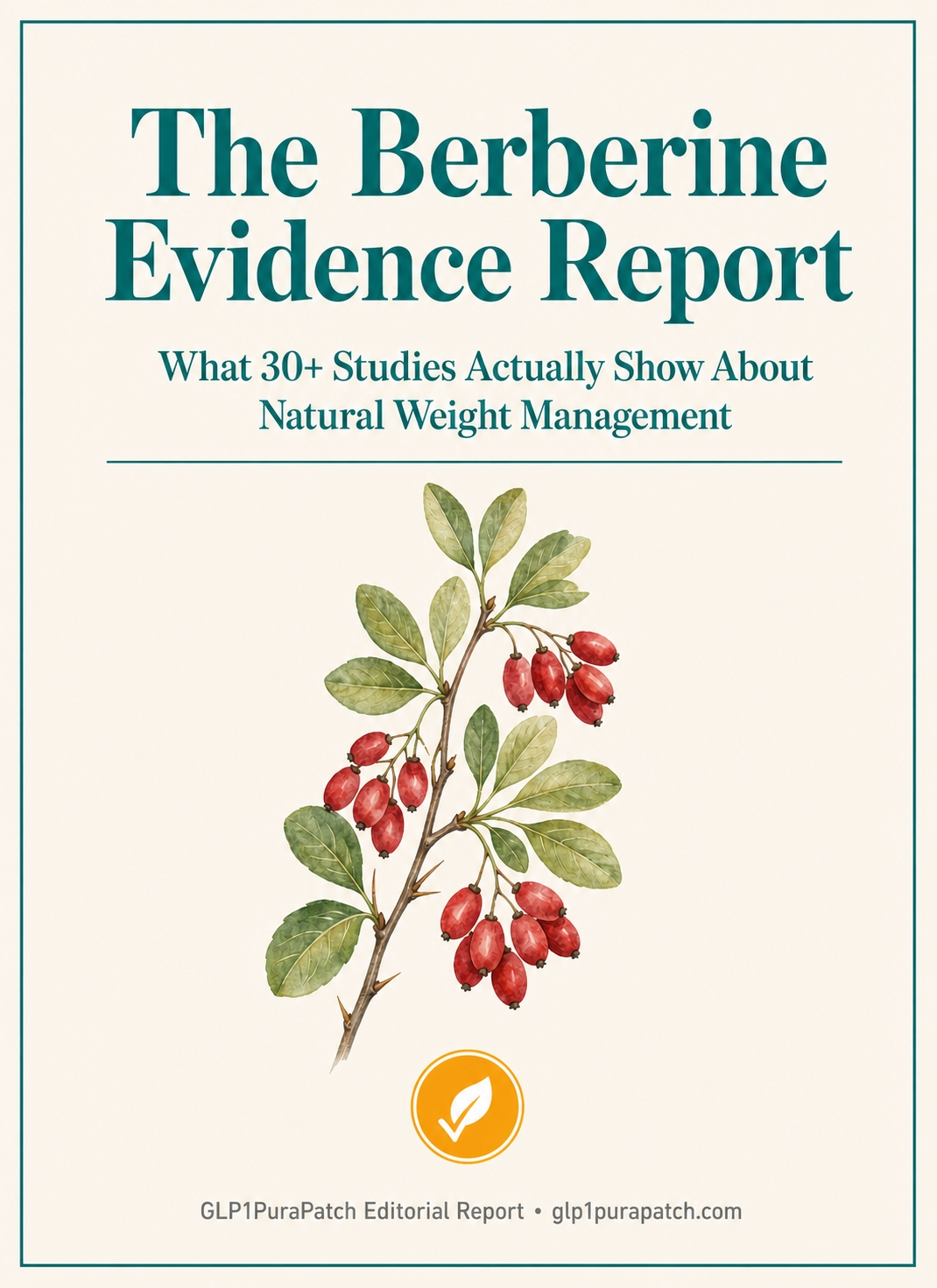 Cover of the free Berberine Evidence Report PDF